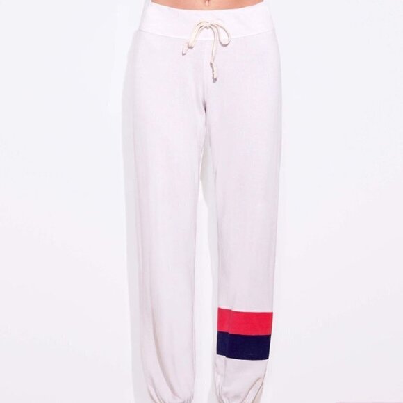 New Anthropologie Sundry Block Stripes Basic Bone Jogger Sweatpants NWT 1/Small - Picture 3 of 12